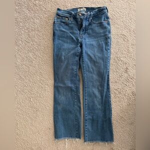 Madewell Women's Mid Rise Kick Out Blue Jeans